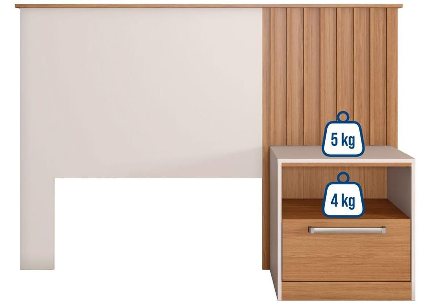 Cabeceira Solteiro Caemmun Lucila Freijo e Off White