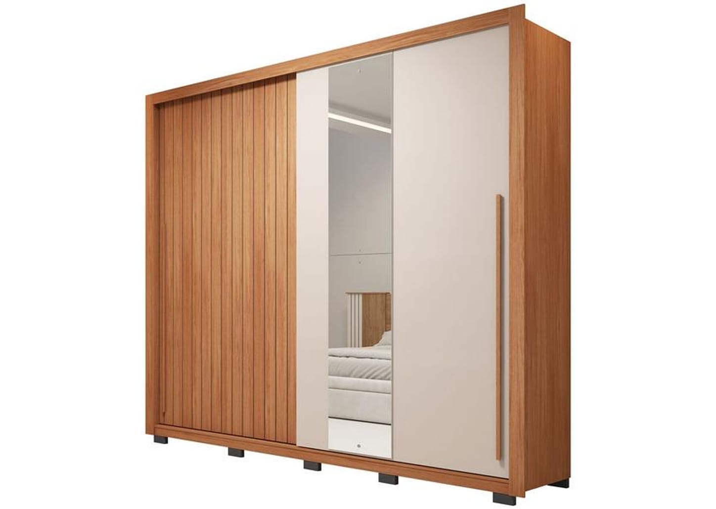 Guarda-roupa Casal 4 Gavetas 2 Portas Caemmun Romanus