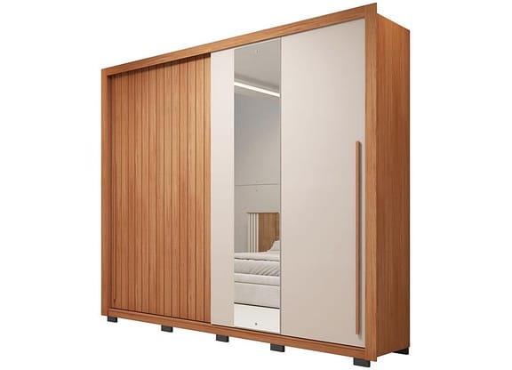 Guarda-roupa Casal 4 Gavetas 2 Portas Caemmun Romanus