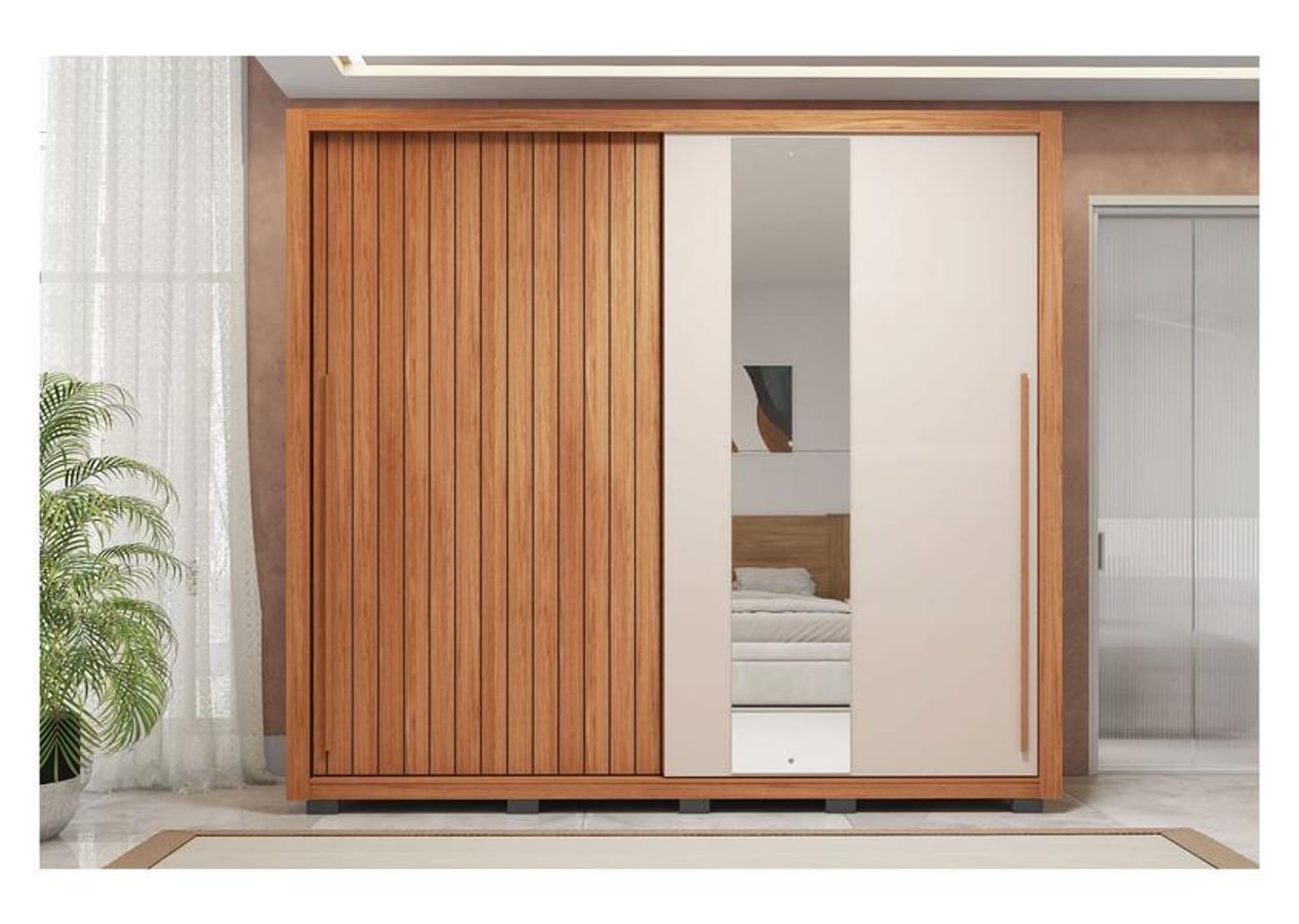 Guarda-roupa Casal 4 Gavetas 2 Portas Caemmun Romanus