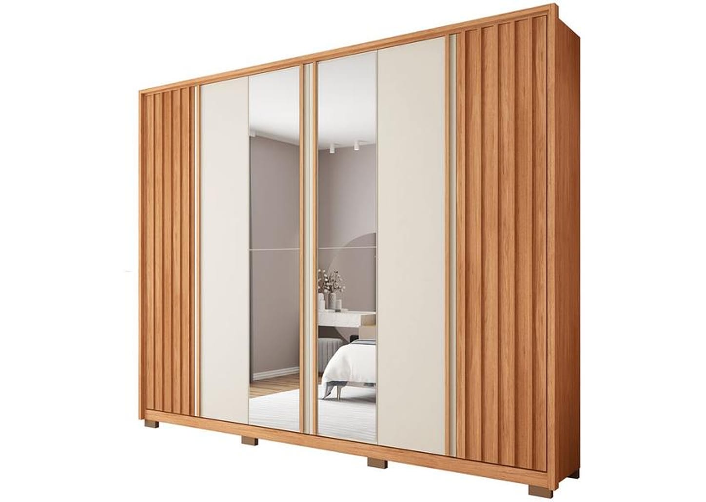 Guarda-roupa Casal 4 Gavetas 6 Portas Caemmun - APOLLO