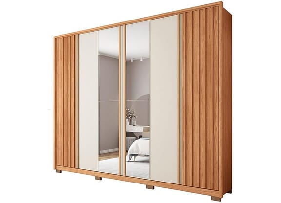 Guarda-roupa Casal 4 Gavetas 6 Portas Caemmun - APOLLO