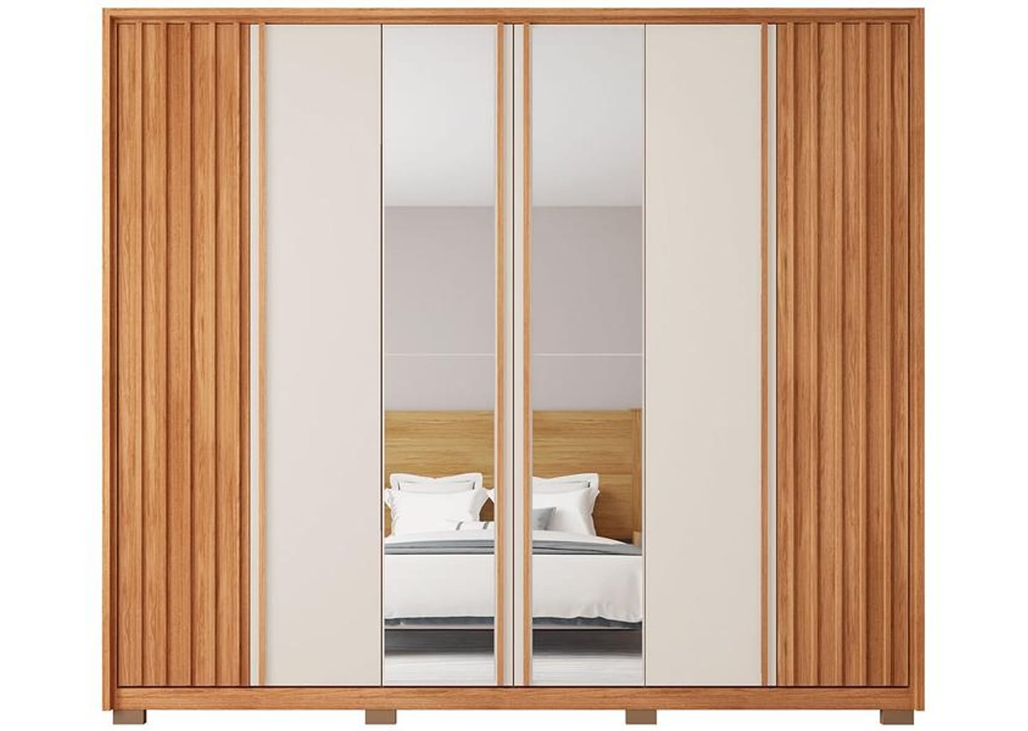 Guarda-roupa Casal 4 Gavetas 6 Portas Caemmun - APOLLO