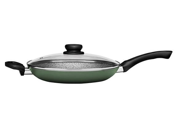 Frigideira Antiaderente Panelux com Tampa de Alumínio Maximum Stone Verde 32cm