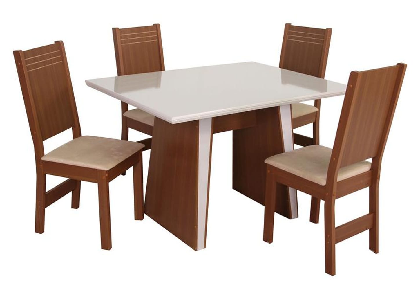 Mesa de Cozinha 4 Cadeiras Retangular Verona Móveis São Carlos