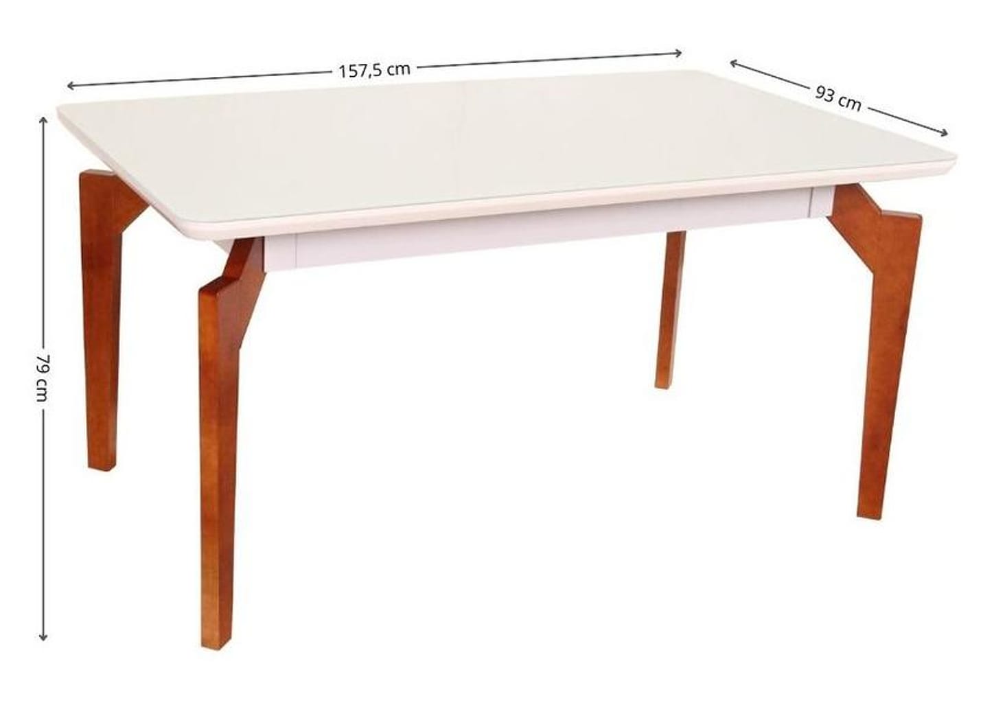 Mesa de Cozinha 6 Cadeiras Retangular Abeille Móveis São Carlos