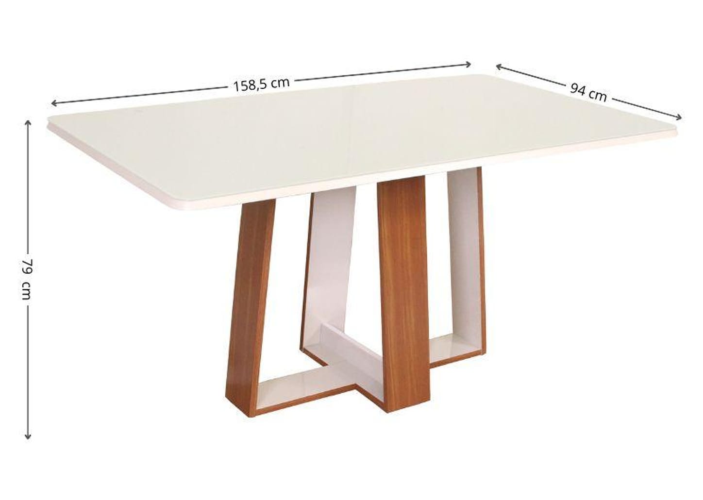 Mesa de Cozinha 6 Cadeiras Retangular Laís Móveis São Carlos