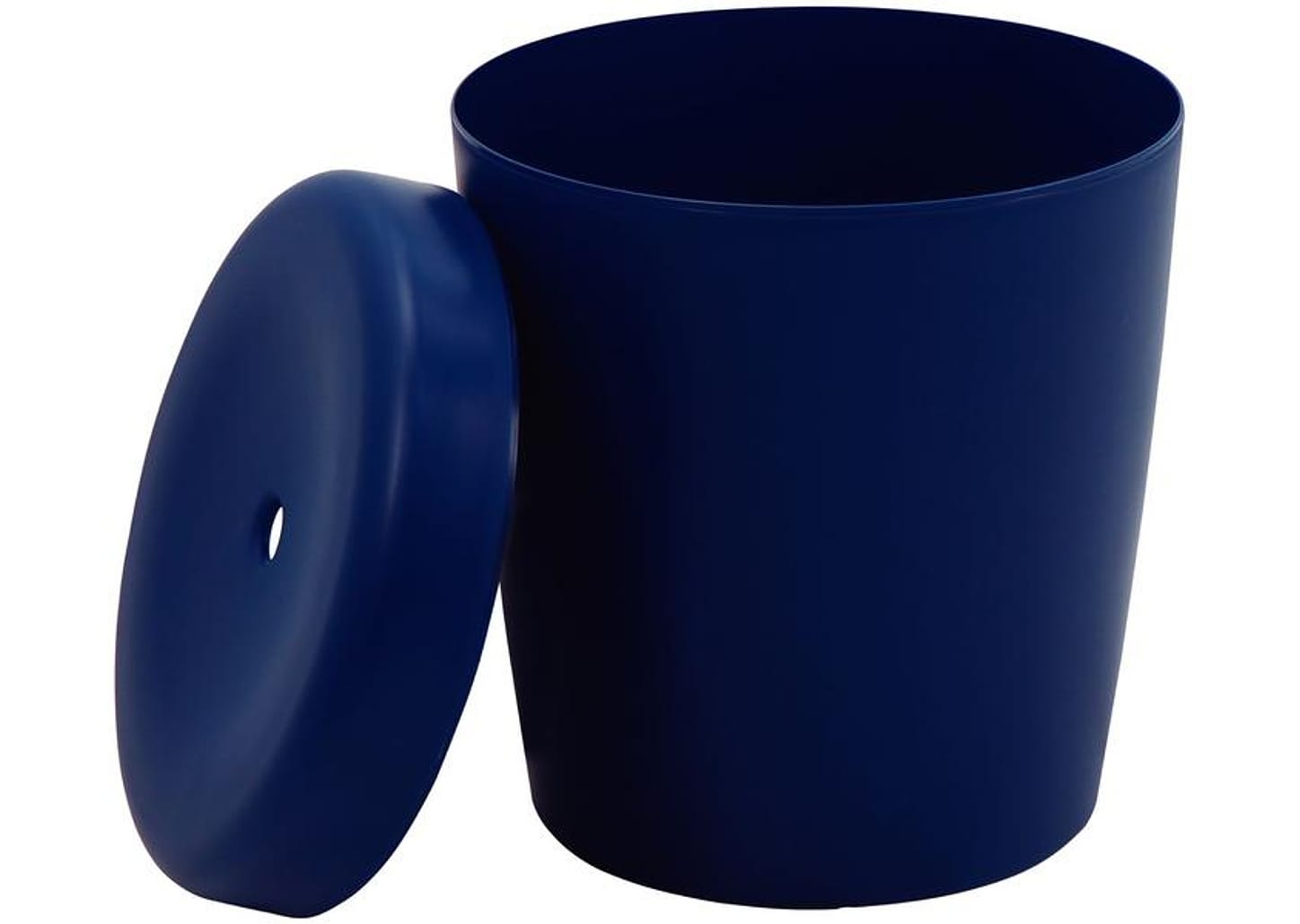 Puff Decorativo Multiuso Cilíndrico Infantil Azul Bic Basic Tramontina