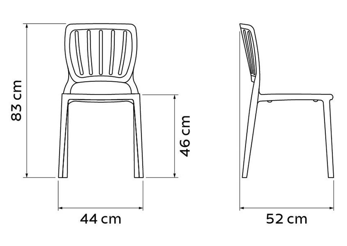 Cadeira de Polipropileno Pé Palito Tramontina Manu