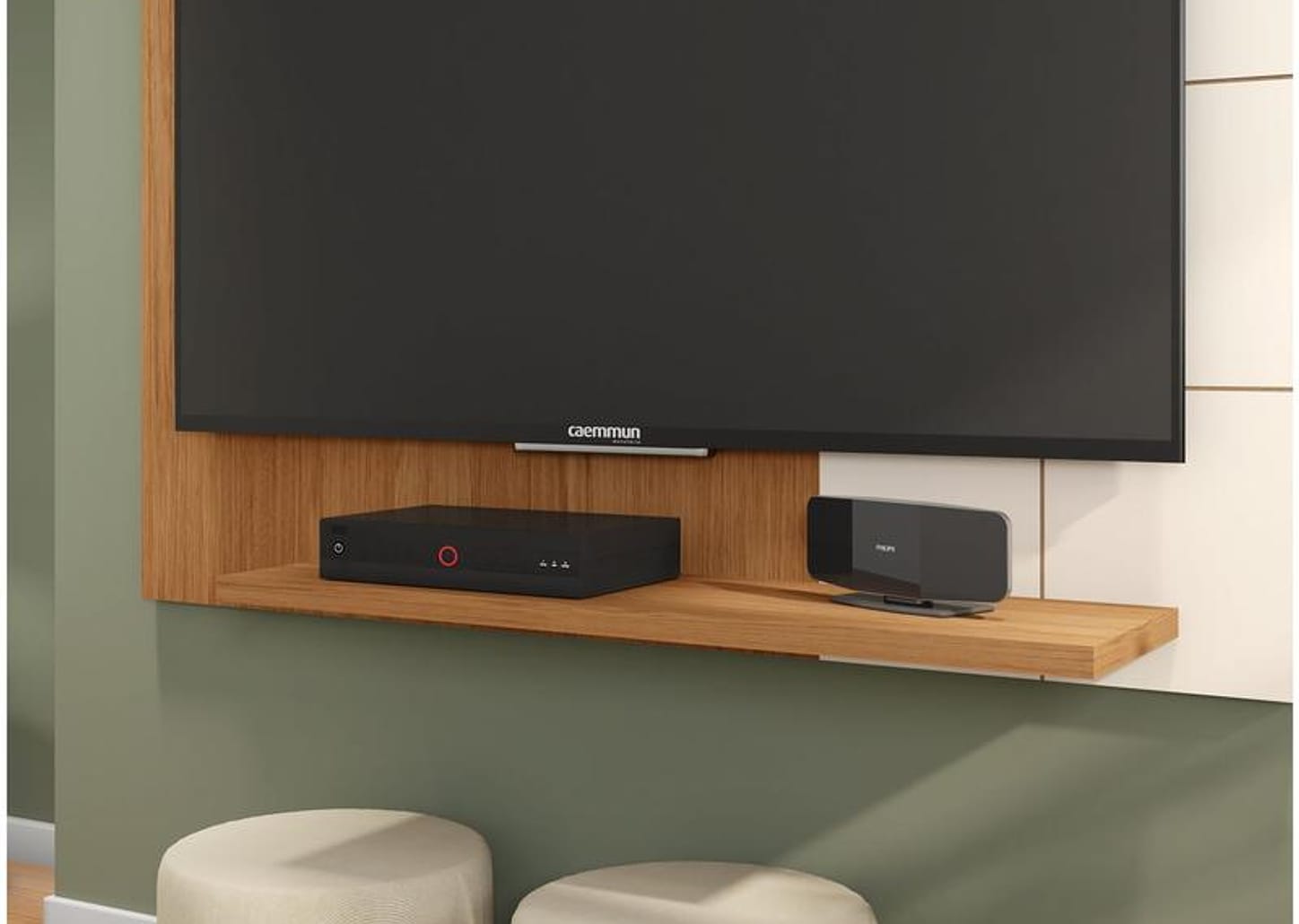 Painel para TV até 58" Caemmun Cross 2 Prateleiras