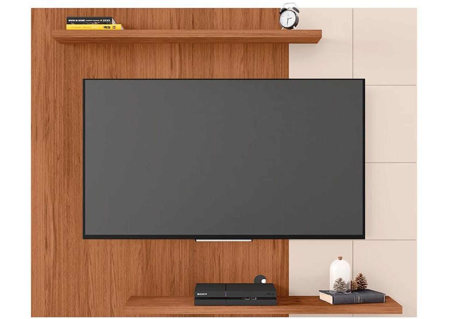 Painel para TV até 58" Caemmun Cross 2 Prateleiras