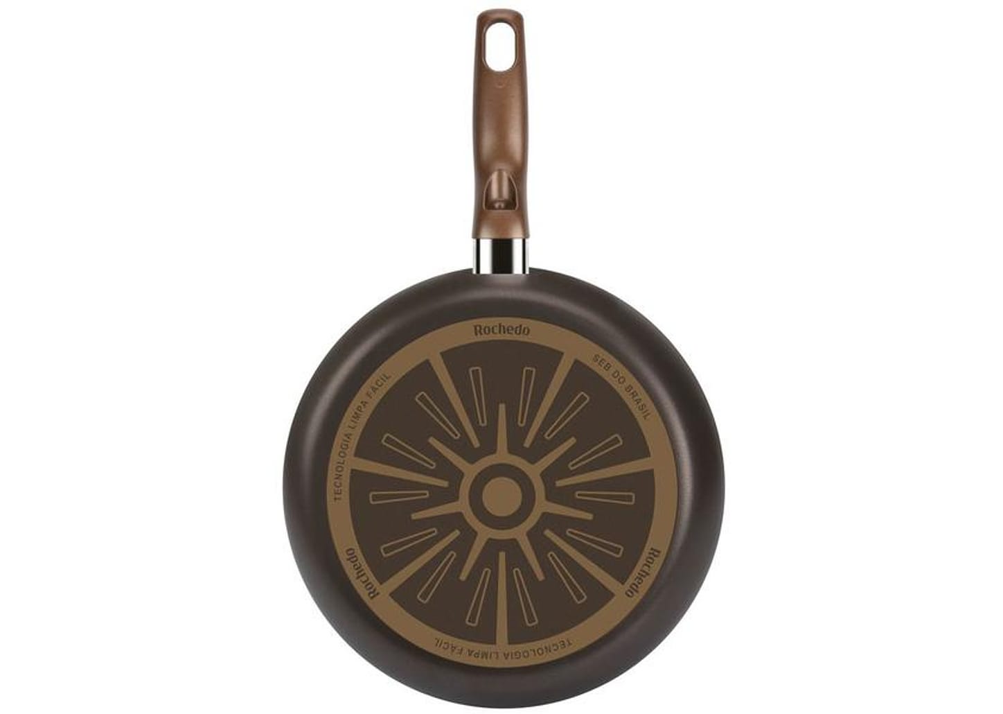 Jogo de Panelas Rochedo Antiaderente de Alumínio Chocolate 5 Peças Expert