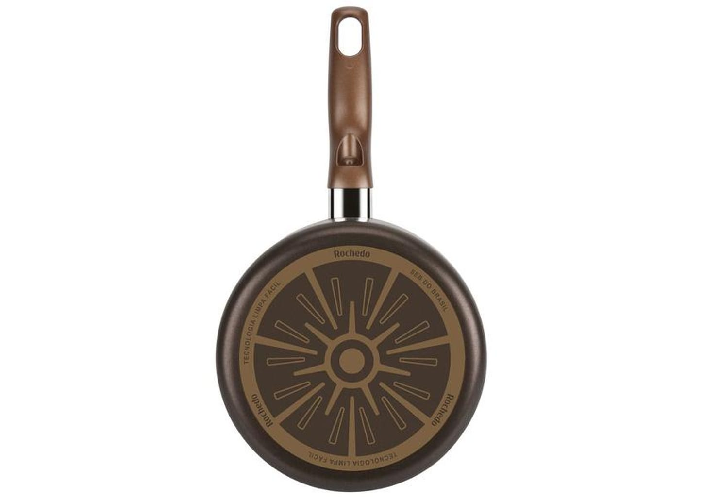 Jogo de Panelas Rochedo Antiaderente de Alumínio Chocolate 5 Peças Expert