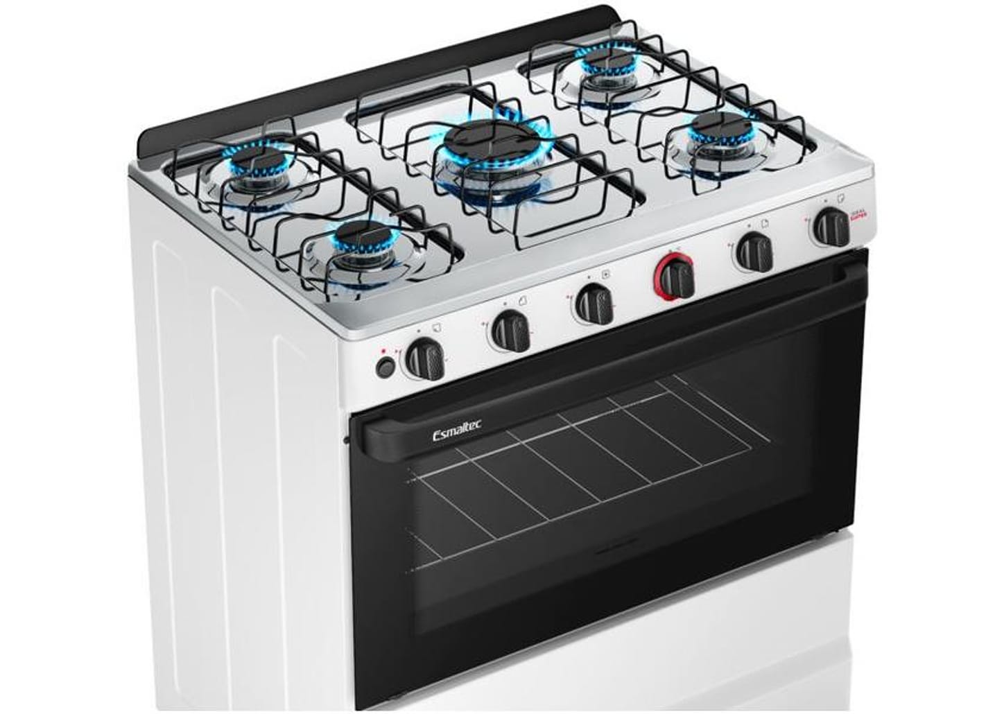 Fogão 5 Bocas Esmaltec Branco Ideal Super BR 5121
