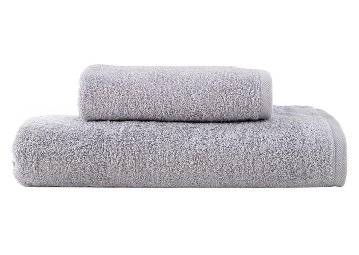 Jogo de Toalhas de Banho Dohler 100% Algodão Florença Cinza 2 Peças