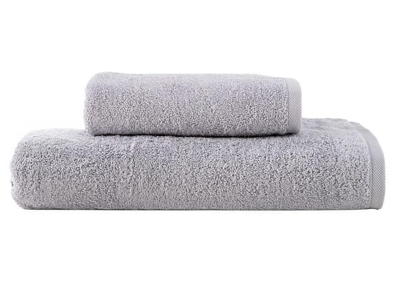Jogo de Toalhas de Banho Dohler 100% Algodão Florença Cinza 2 Peças