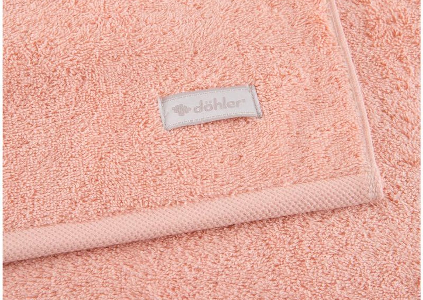 Jogo de Toalhas de Banho Dohler 100% Algodão Florença Salmão 2 Peças