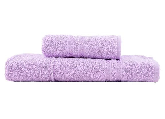 Jogo de Toalhas de Banho e Rosto Dohler 100% Algodão Paris Lilás 2 Peças
