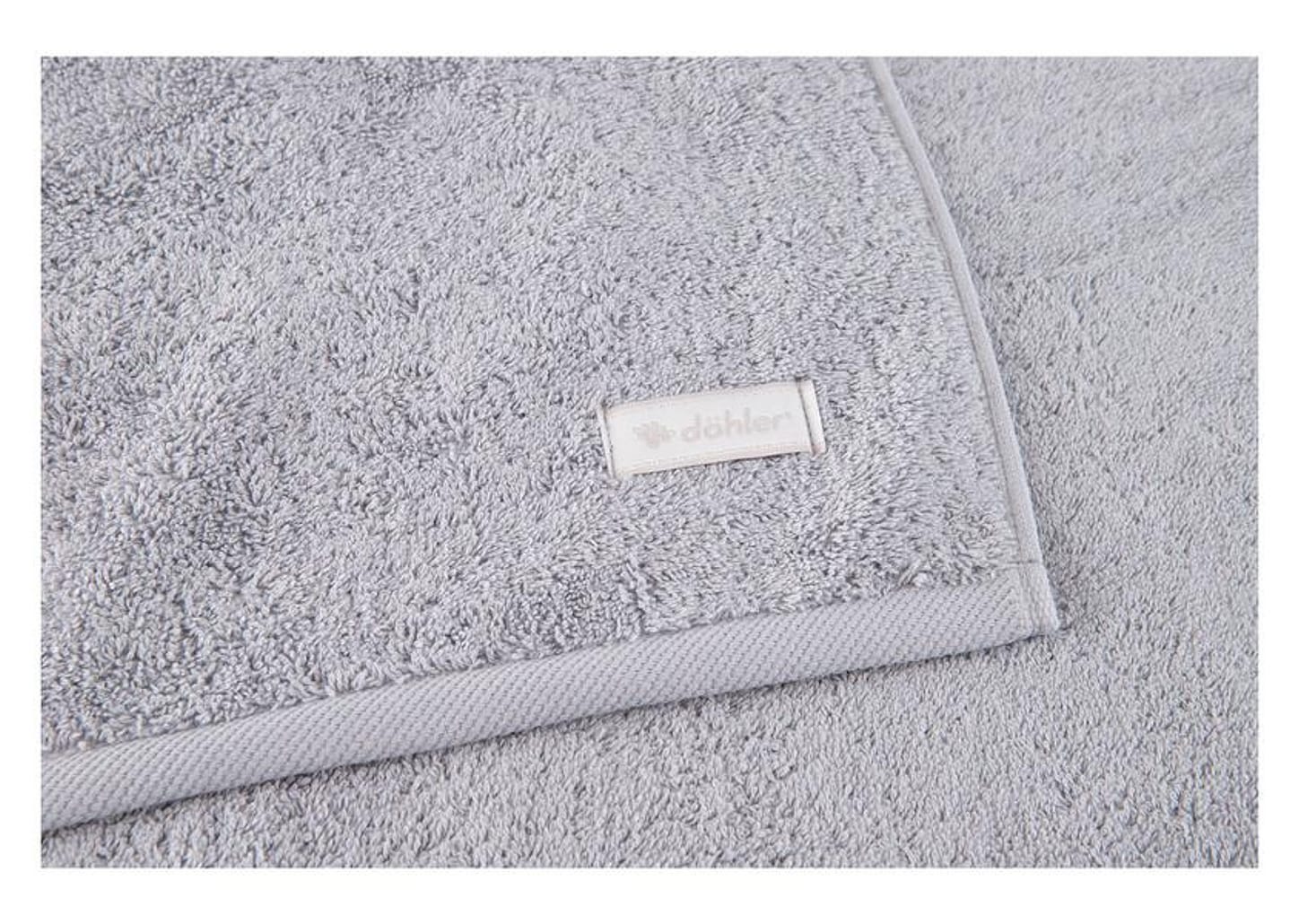 Jogo de Toalhas de Banho Dohler 100% Algodão Florença Cinza 2 Peças