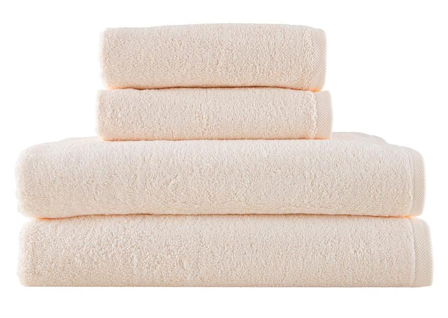 Jogo de Toalhas de Banho e Rosto Dohler 100% Algodão Florença Creme 4 Peças