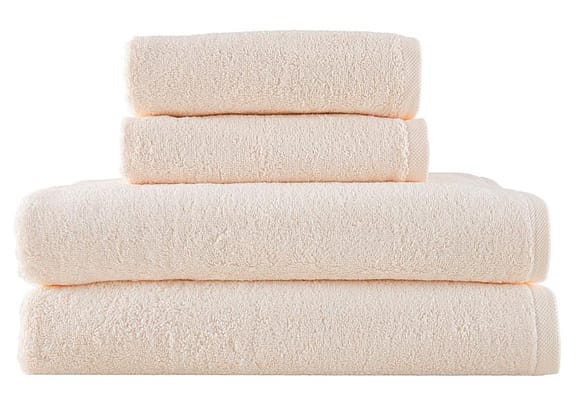 Jogo de Toalhas de Banho e Rosto Dohler 100% Algodão Florença Creme 4 Peças