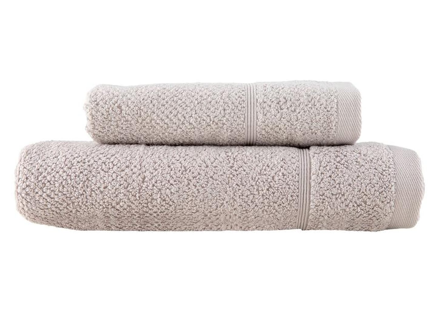 Jogo de Toalhas de Banho Dohler 100% Algodão Kairo Cinza 2 Peças