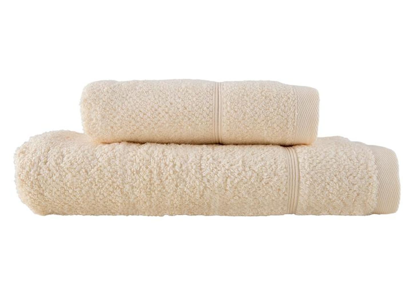 Jogo de Toalhas de Banho Dohler 100% Algodão Kairo Creme 2 Peças