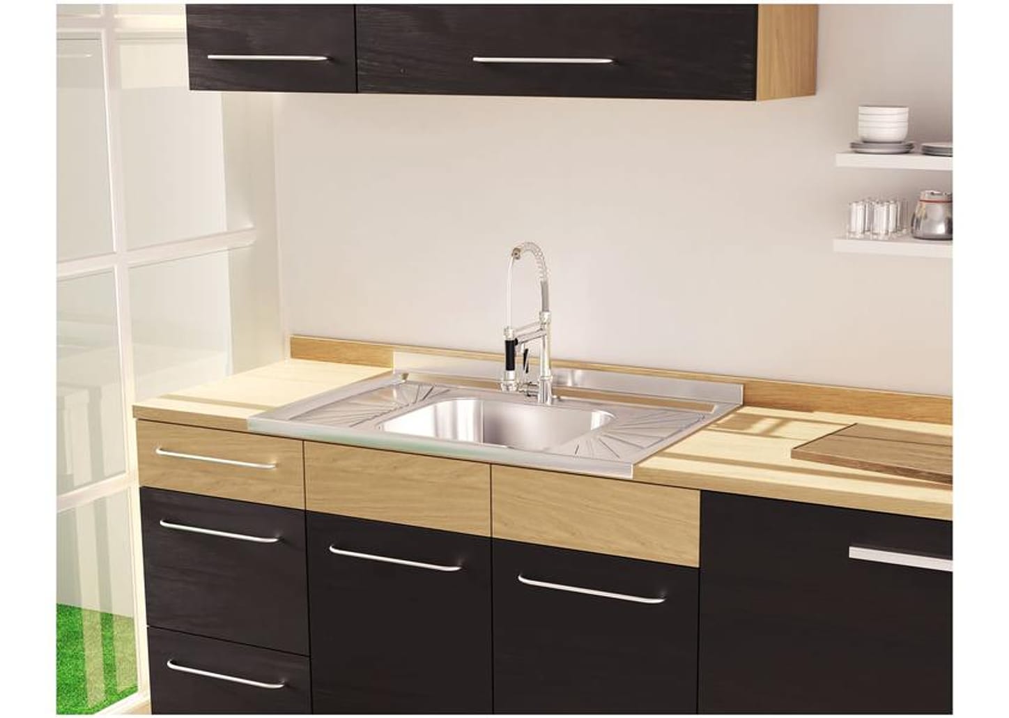 Pia de Cozinha Inox GNX 105x14x53cm PIA10001