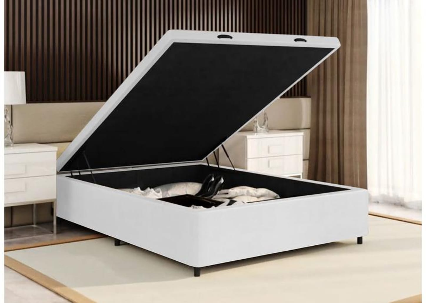 Base Cama Box Casal V-Joy com Baú 38x138x188cm Bravus