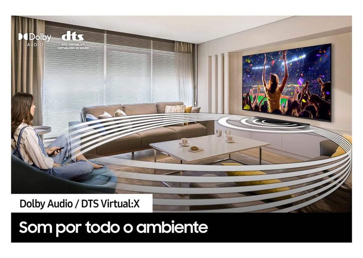 Soundbar Samsung HW-B550/ZD 2.1 Bluetooth com Subwoofer sem Fio 410W