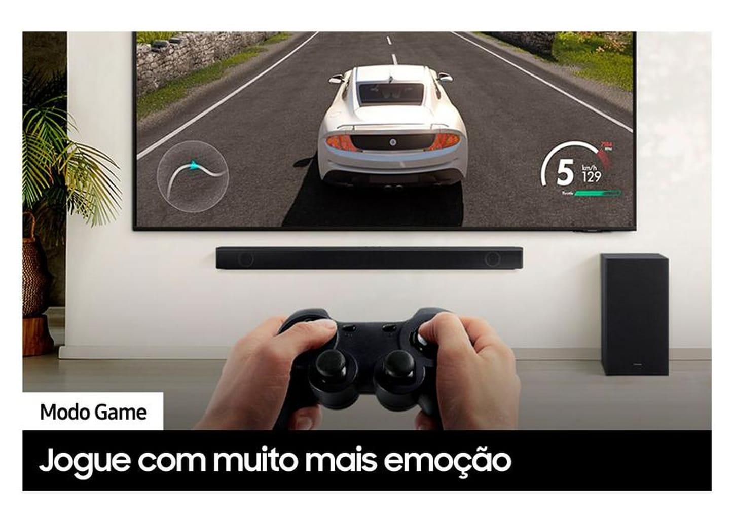 Soundbar Samsung HW-B550/ZD 2.1 Bluetooth com Subwoofer sem Fio 410W