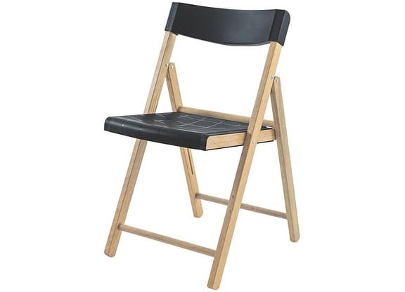 Cadeira de Madeira Mista e Polipropileno Pé Palito Dobrável Potenza Itaúba