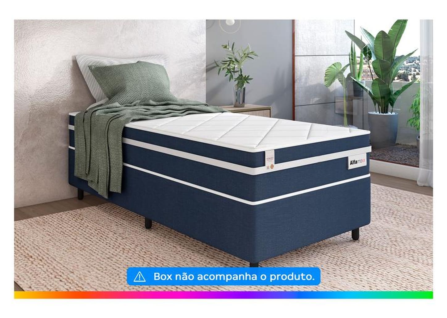 Colchão Solteiro Plumatex Colchões de Molas Ensacadas 22x88x188cm Alfa Maxx