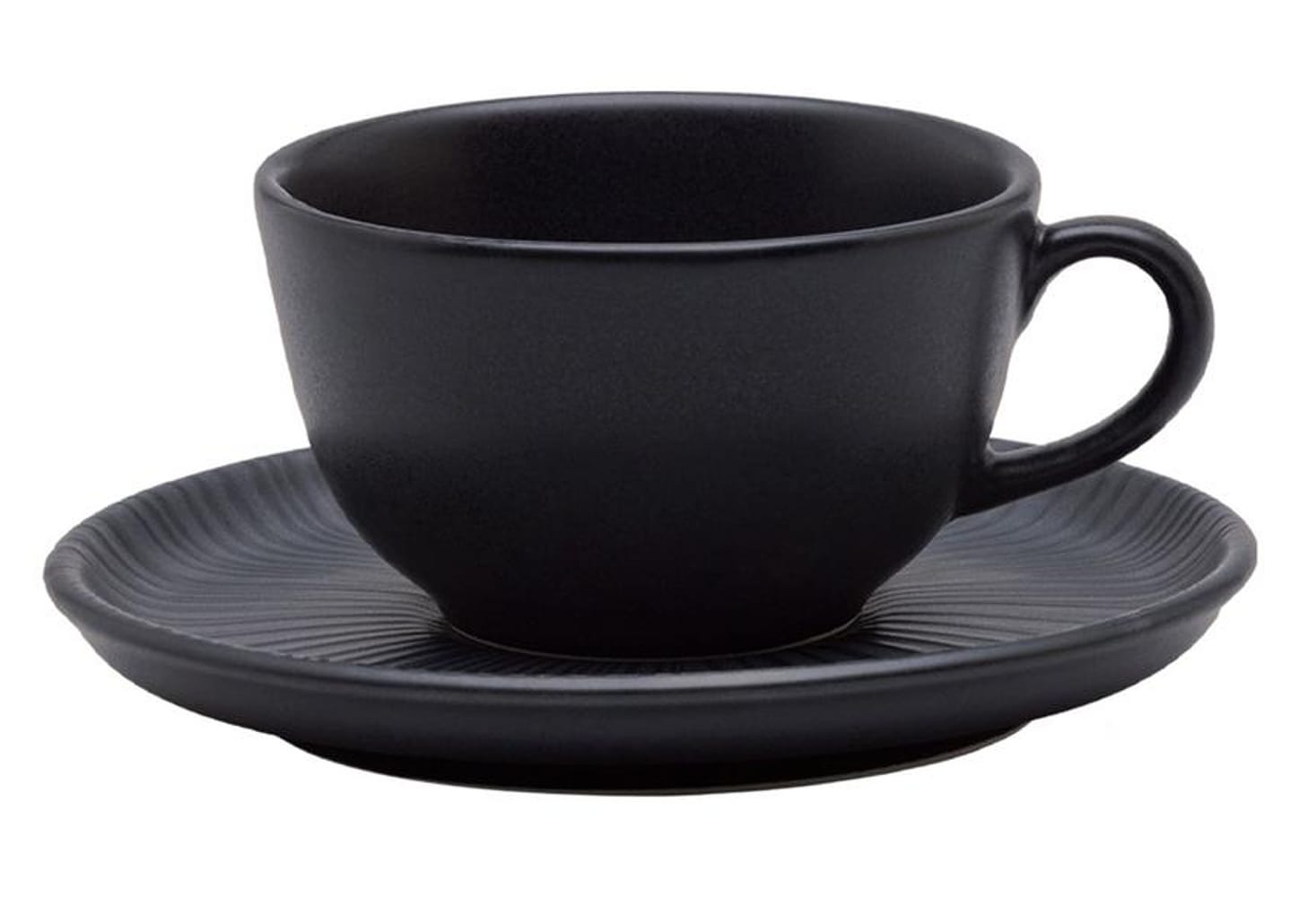 Aparelho de Jantar Chá 20 Peças Oxford Redondo Cerâmica Preta Onix