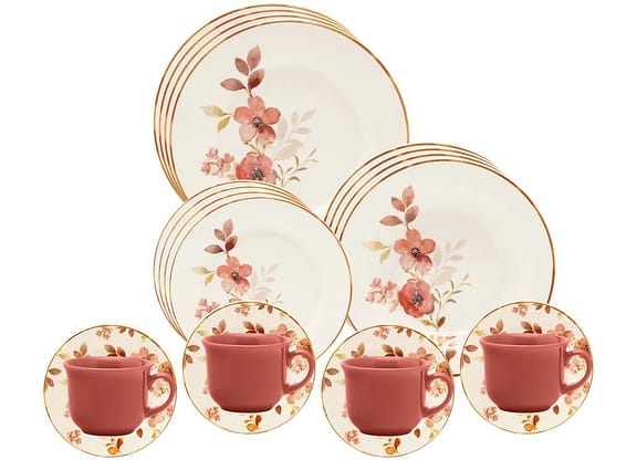 Aparelho de Jantar Chá 20 Peças Oxford Redondo Cerâmica Biona