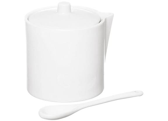 Açucareiro de Porcelana com Colher Hauskraft Manhattan