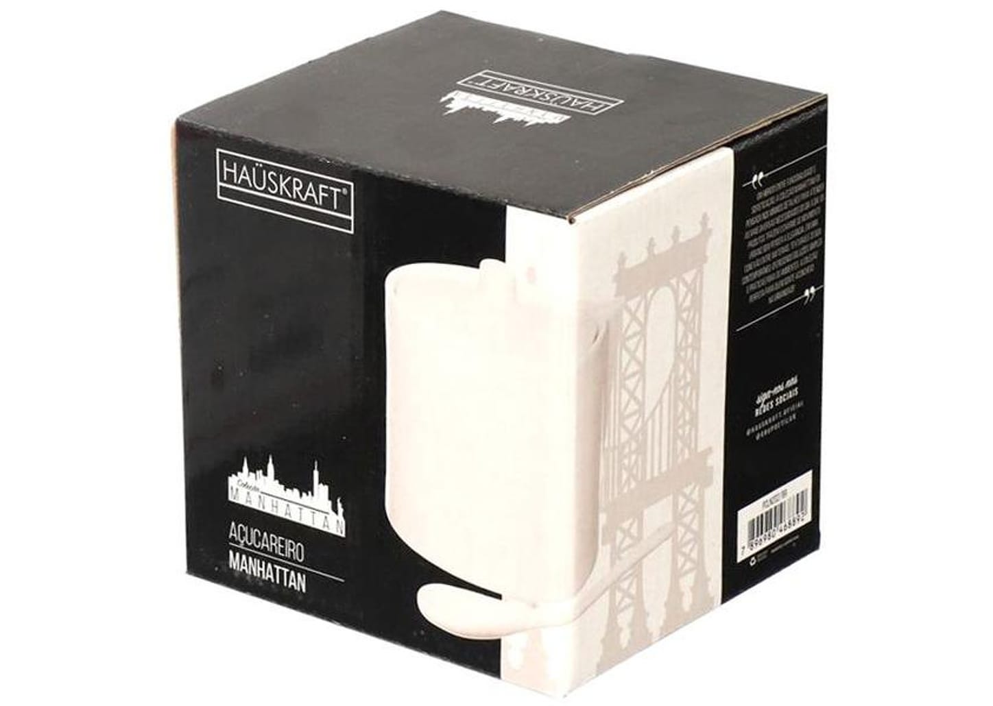 Açucareiro de Porcelana com Colher Hauskraft Manhattan