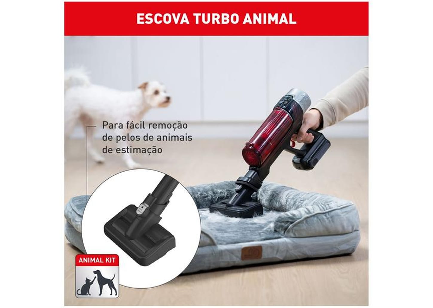 Aspirador de Pó Vertical e Portátil Arno sem Fio a Bateria 250W X-Force Flex 9.60 RH20 Vermelho