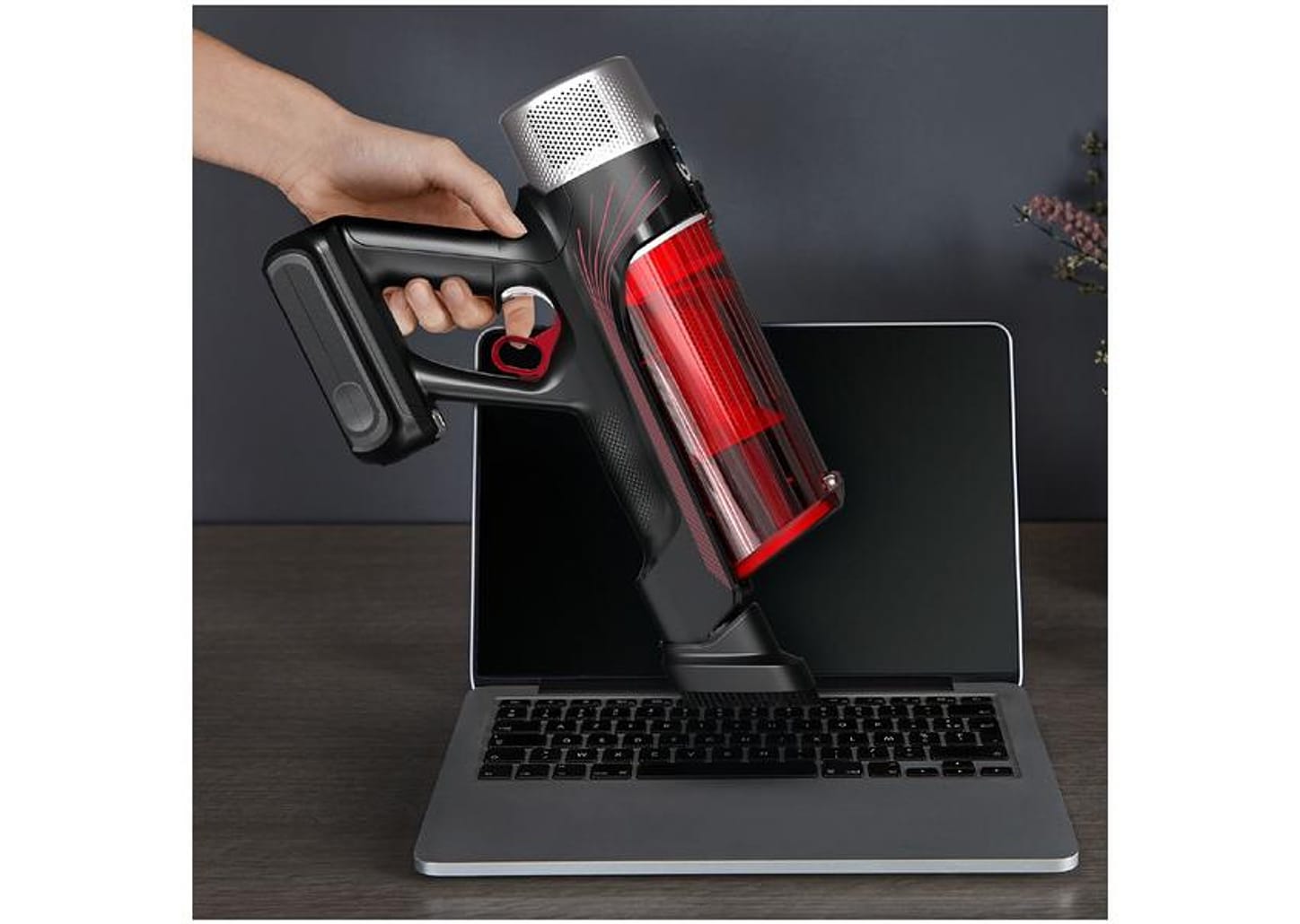 Aspirador de Pó Vertical e Portátil Arno sem Fio a Bateria 250W X-Force Flex 9.60 RH20 Vermelho