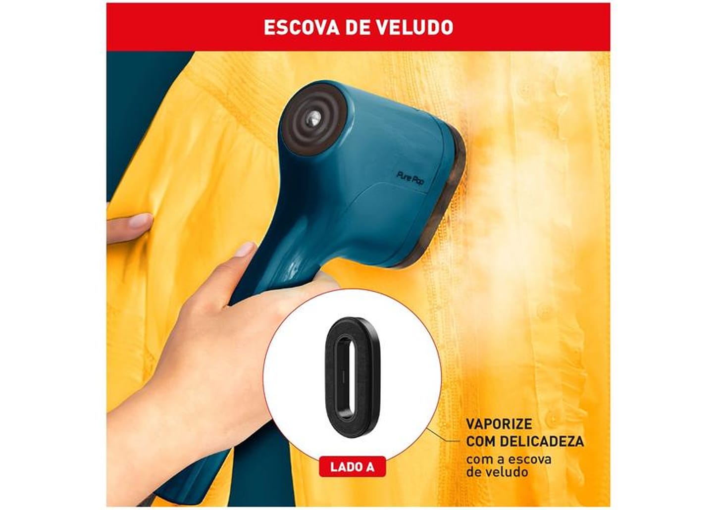 Vaporizador de Roupas Arno Pure Pop HS20 Portátil 70ml 1100W com Acessórios