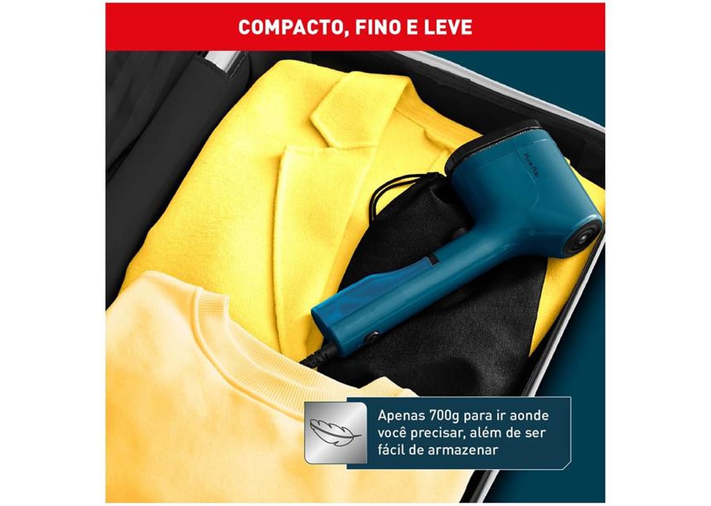 Vaporizador de Roupas Arno Pure Pop HS20 Portátil 70ml 1100W com Acessórios