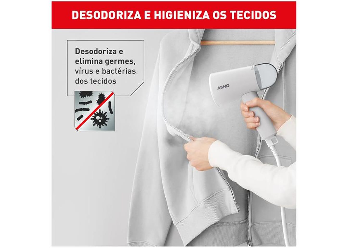 Vaporizador de Roupas Arno Steam Travel HS11 Portátil 70ml 1100W com Acessórios