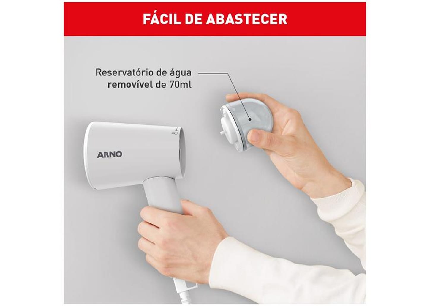 Vaporizador de Roupas Arno Steam Travel HS11 Portátil 70ml 1100W com Acessórios