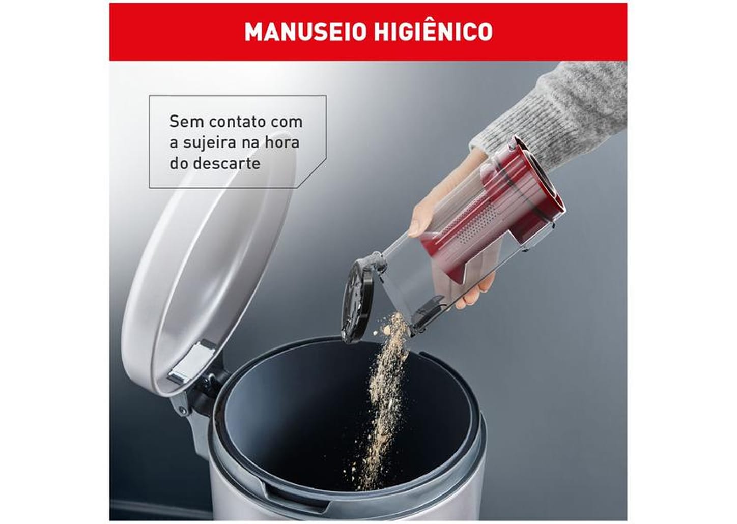 Aspirador de Pó Vertical e Portátil Arno sem Fio a Bateria 140W X-Pert RH6A