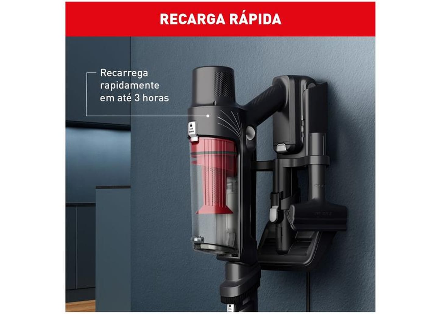 Aspirador de Pó Vertical e Portátil Arno sem Fio a Bateria 140W X-Pert RH6A