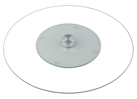 Centro de Mesa de Vidro Redondo Giratório Hauskraft GIR-017