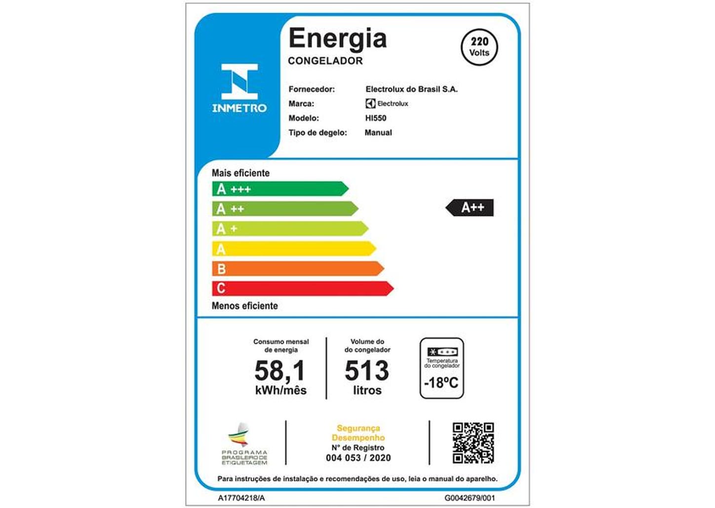 Freezer Horizontal Electrolux 1 Porta 513L HI550 7873171