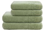 Jogo de Toalhas de Banho e Rosto Camesa Amira Verde 4 Peças