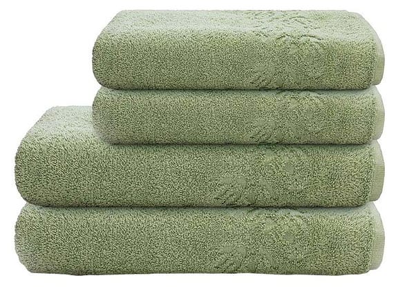 Jogo de Toalhas de Banho e Rosto Camesa Amira Verde 4 Peças