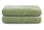Jogo de Toalhas de Banho e Rosto Camesa Amira Verde 4 Peças